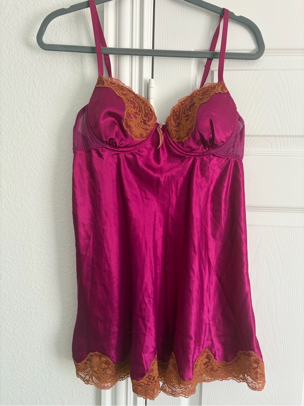 Pink & Orange Satin Chemise